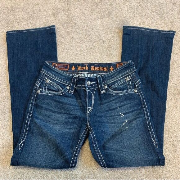 Rock revival stretchy Patti boot cut jeans size 28 - Picture 2 of 13